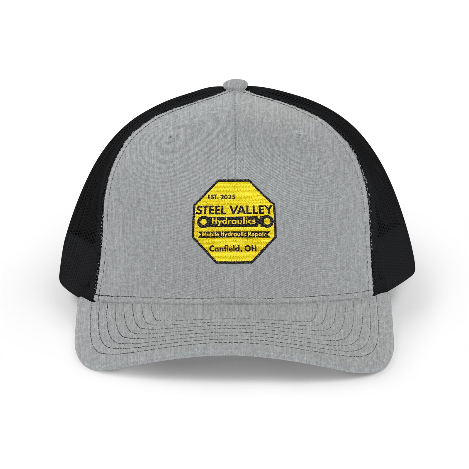 Snapback Trucker Hat - Steel Valley Hydraulics Retro Logo