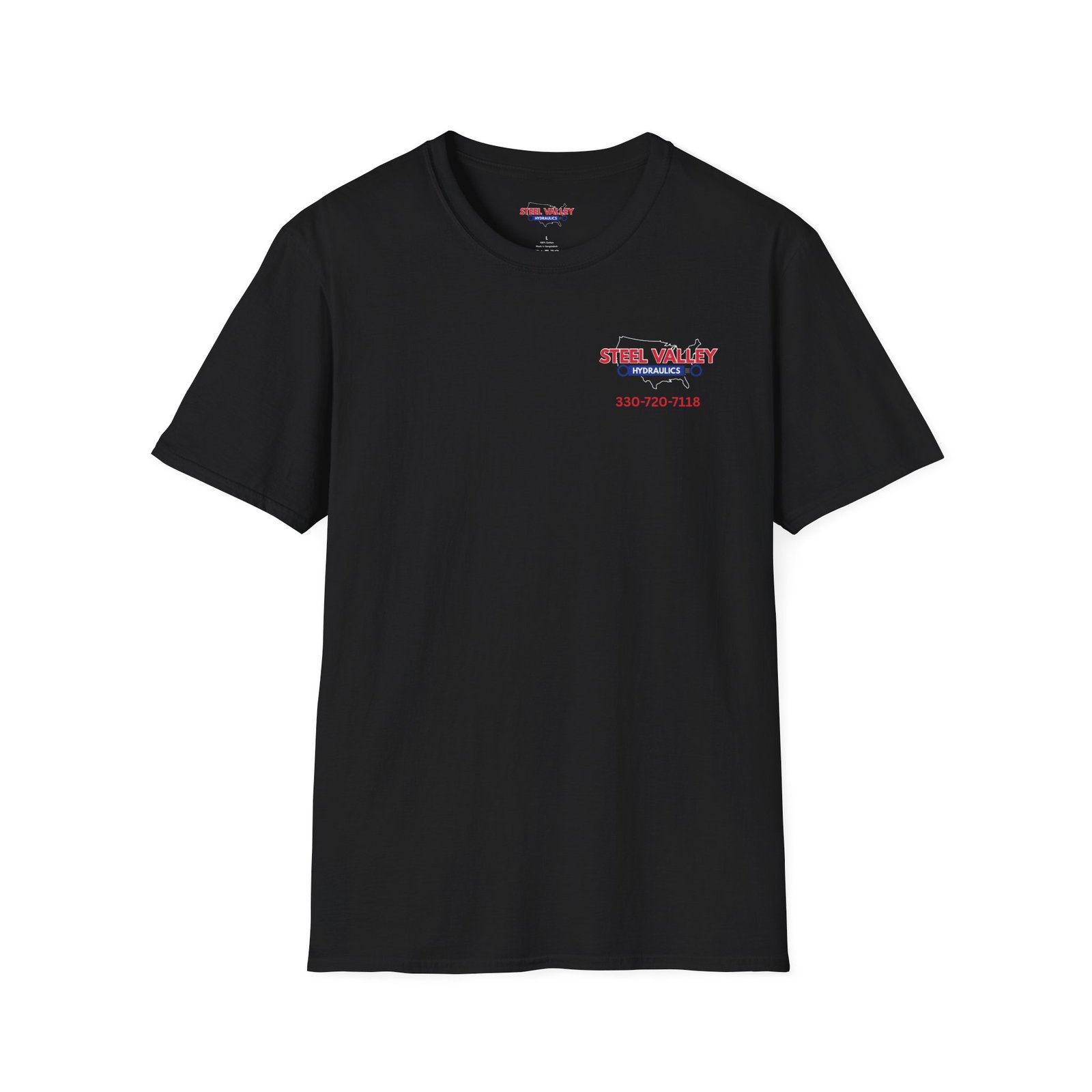 Steel Valley Hydraulics Unisex Softstyle T-Shirt, Casual Graphic Tee, Gifts for Engineers, Workwear, Team Apparel, Father's Day - Image 2